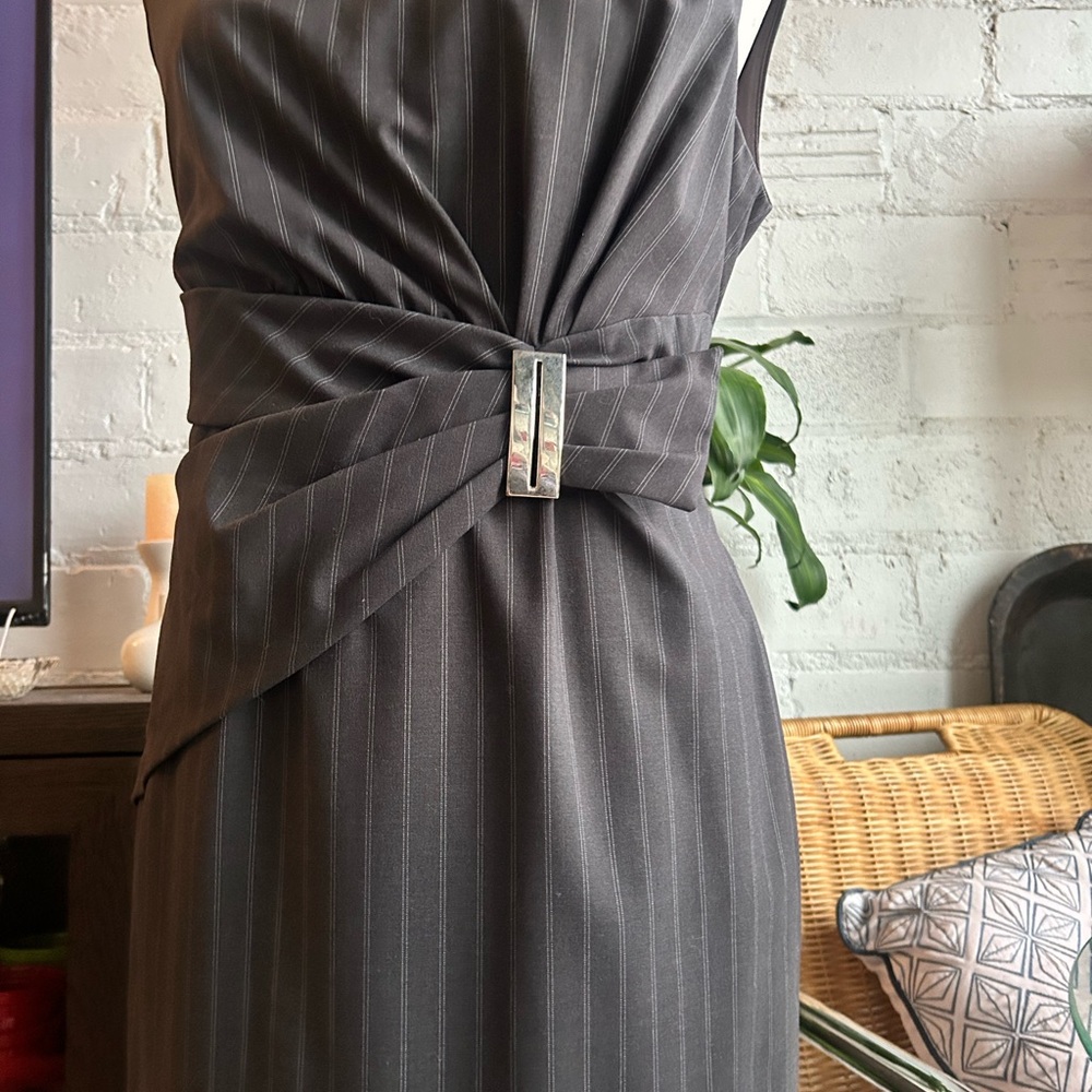 Vintage Jones NY Pinstripe Dress - Picture 2 of 8